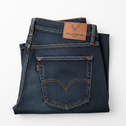Denim Jean Trouser flat lay product photo